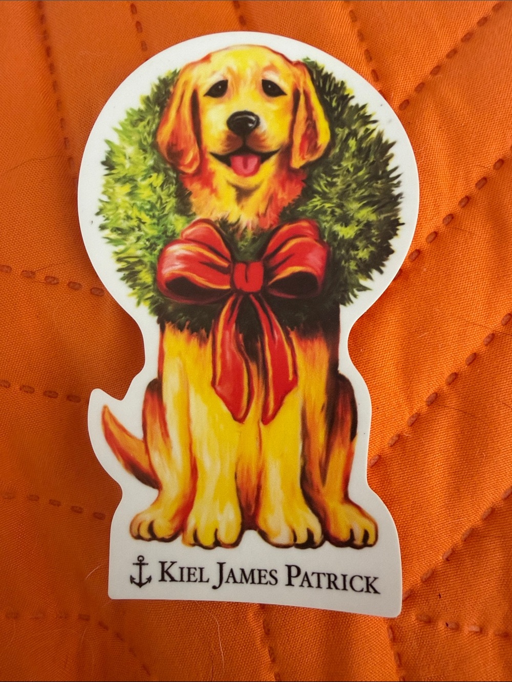 Kiel James Patrick Christmas Dog Sticker